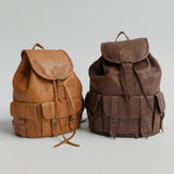 Vintage Leather Backpack Rucksack Handmade Travel Bag