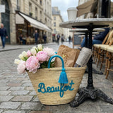 Personalized Straw Beach Bag Custom Embroidered Summer Tote