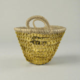 Sequin Straw Basket Set Gold Silver Boho Storage Decor