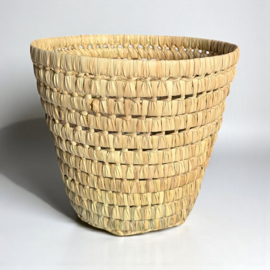Natural Woven Storage Basket - Boho Nursery Toy Bin & Planter Cover