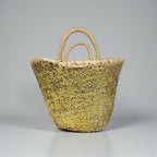 Sequin Straw Basket Mini Tote - Handmade Woven Gift Bag