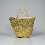 Sequin Straw Basket Mini Tote - Handmade Woven Gift Bag