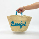 Personalized Straw Beach Bag Custom Embroidered Summer Tote