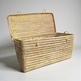 Natural Woven Storage Trunk Palm Leaf Chest Organizer